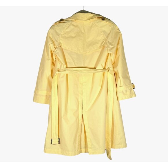 Portrait - Women's Size XS - Yellow TrenchCoat Rain Jacket - Padded Shoulders - Picture 3 of 16